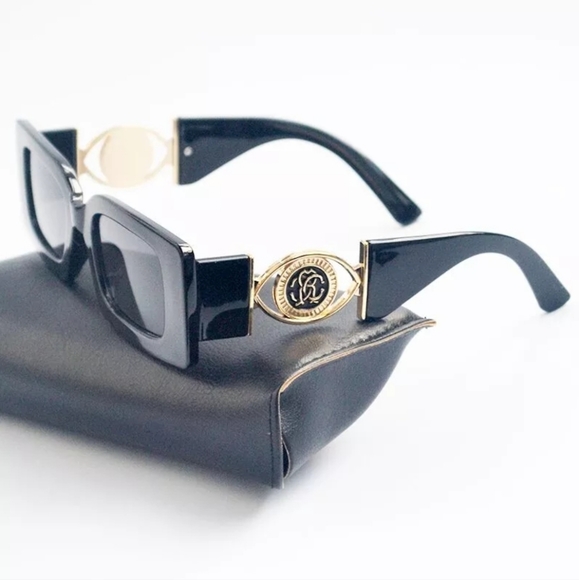 LUXURY DESIGNER RECTANGULAR SUNGLASSES - Picture 1 of 9